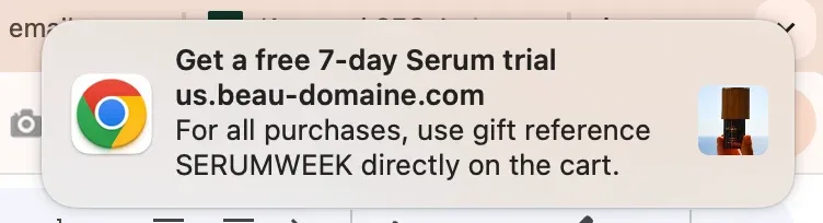 special offer push notification