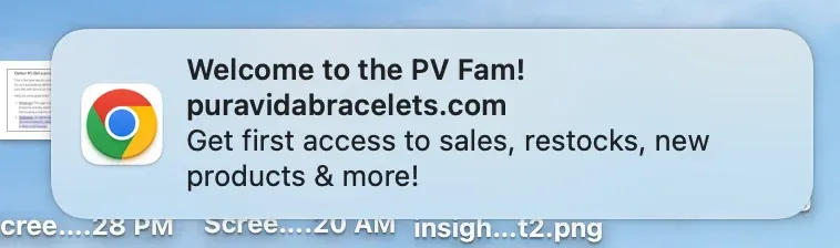 welcome push notification example