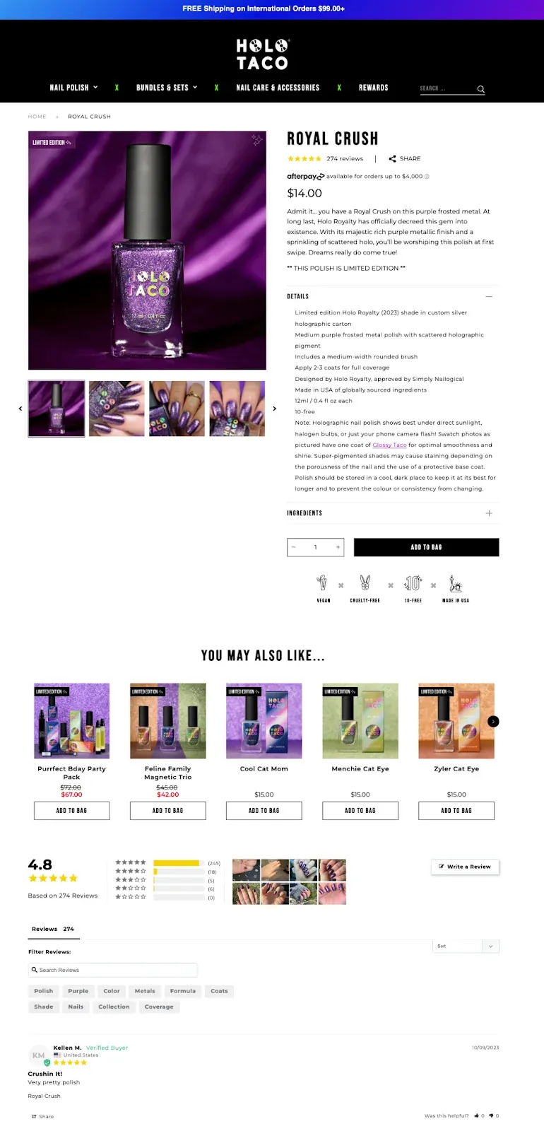 holo product page