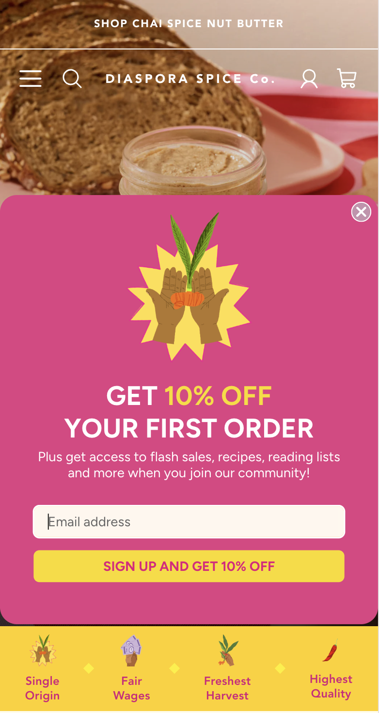 mobile multi step popup