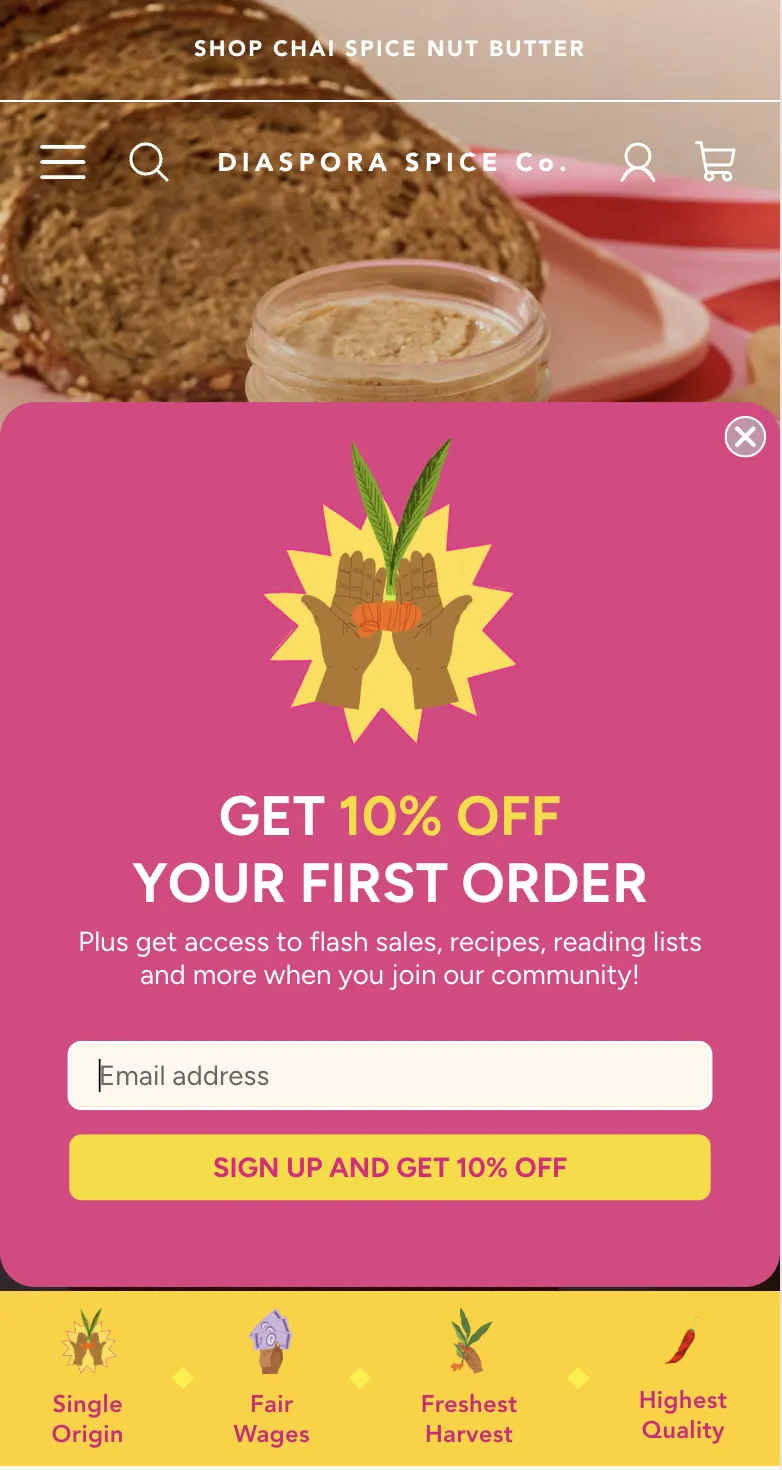 mobile multi step popup