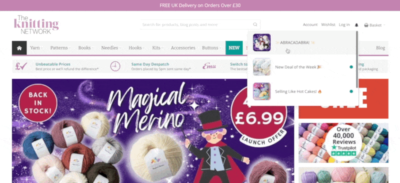 the knitting network onsite marketing