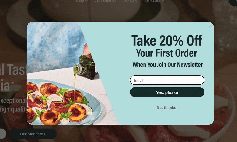example popup design animation