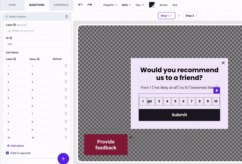 adding survey field