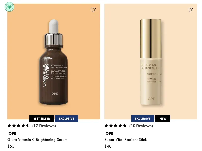 products with labels for conversions