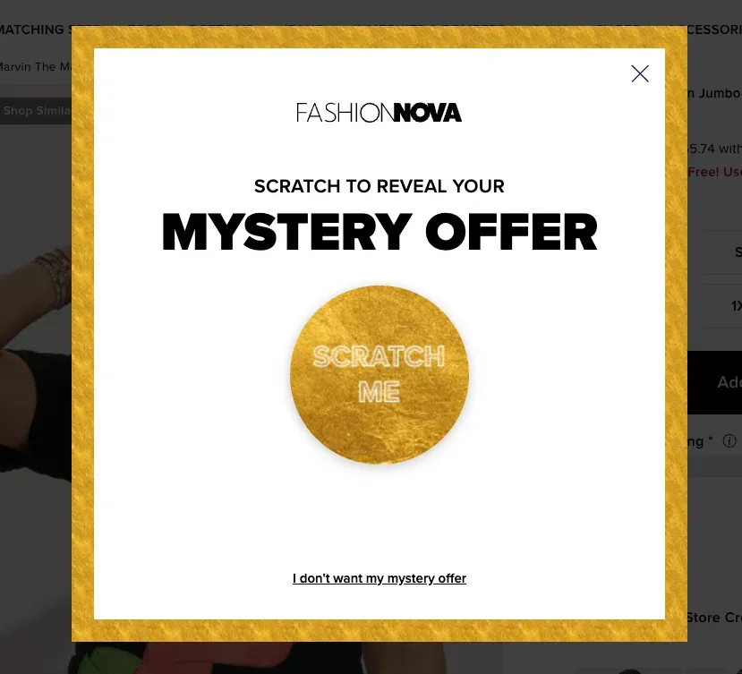 mystery offer discount strategy