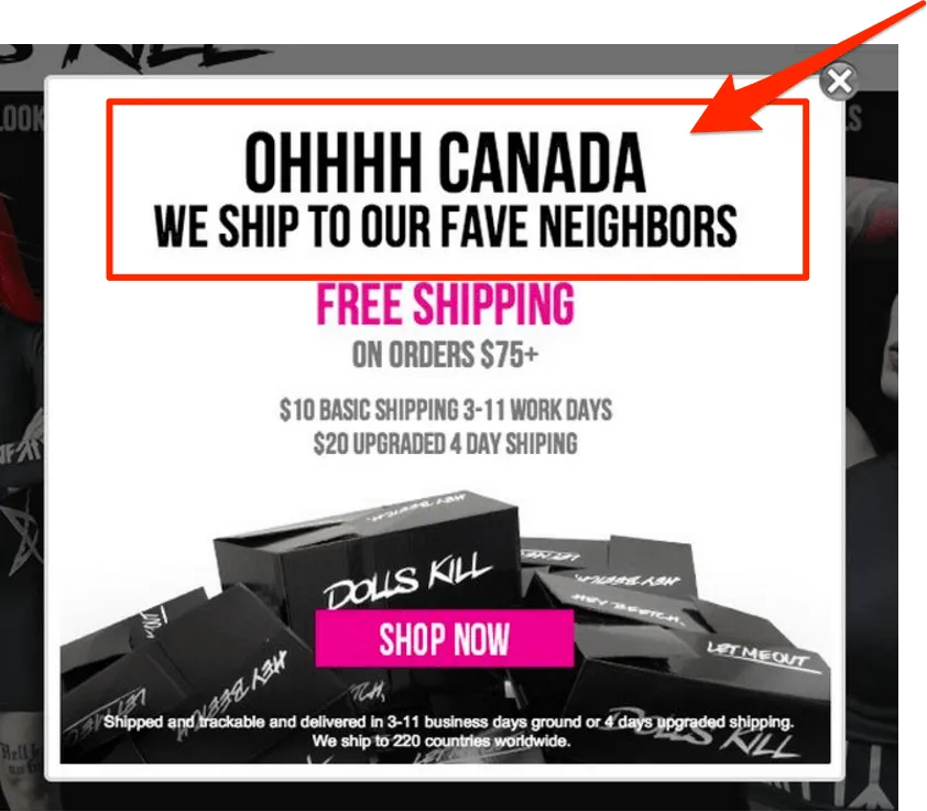 headline example ecommerce writing