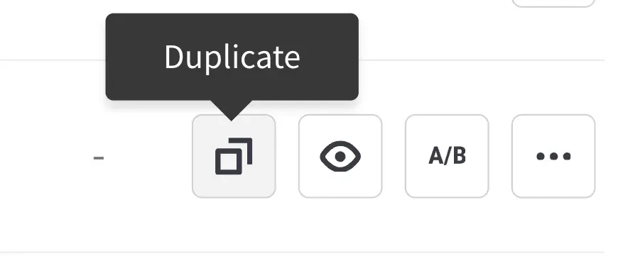 button for campaign duplication