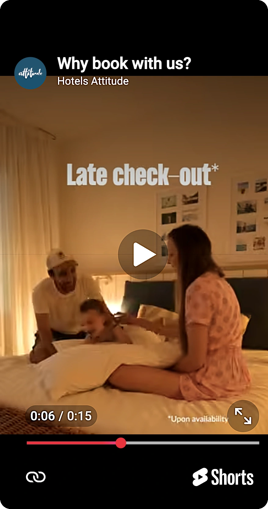 Attitude Hotels video popup showing the benefits of booking direct