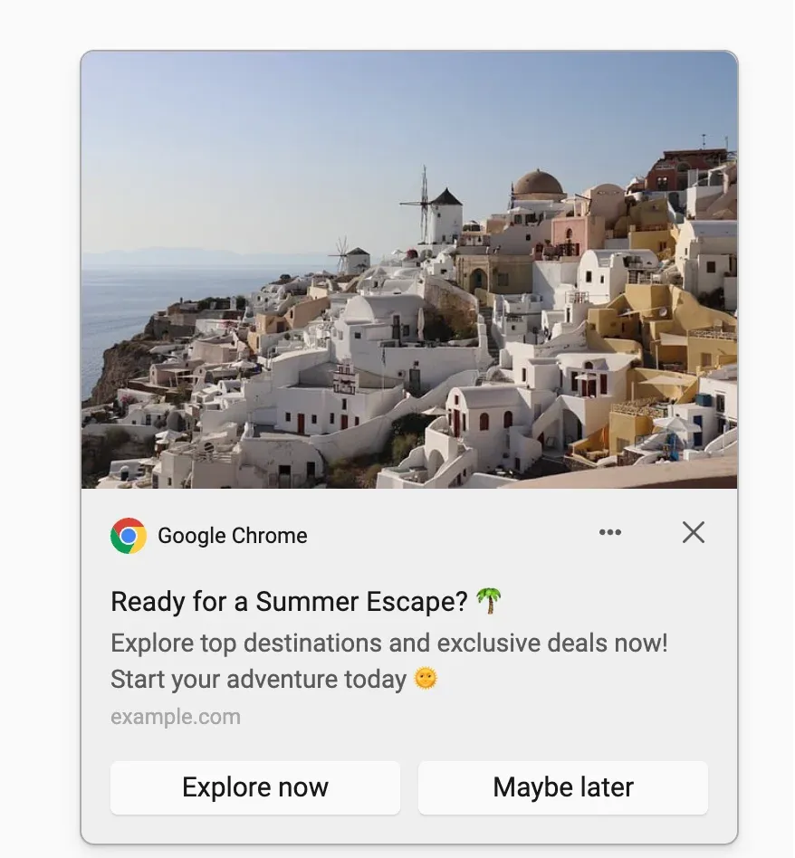 service promotion push notification