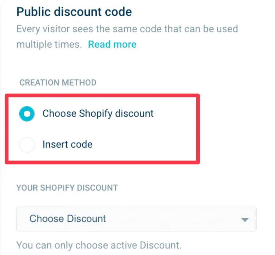 public discount code