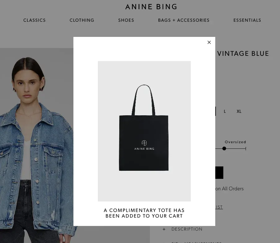 cart recovery popup on shopify example
