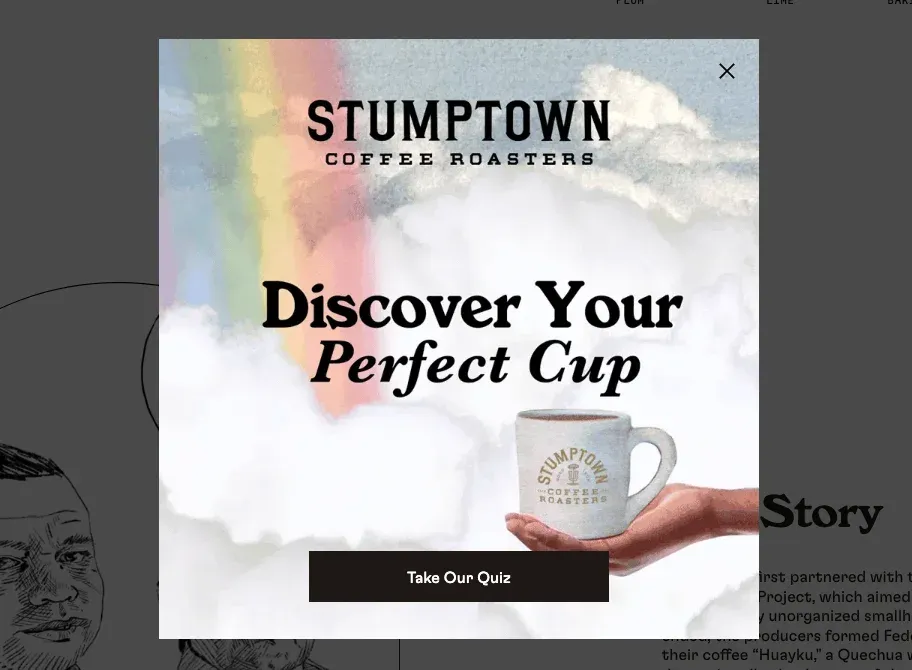product quiz popup