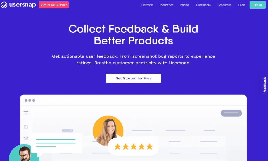 An animationa that shows how feedback buttons work