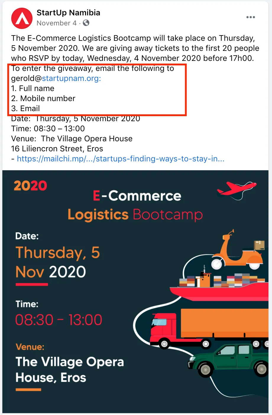 social media giveaway