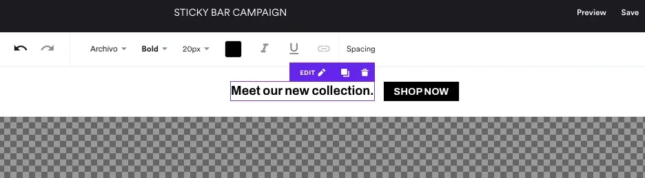 customizing sticky bars