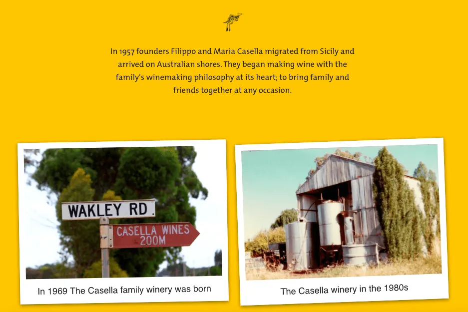 Yellow Tail Wines ecommerce copywriting