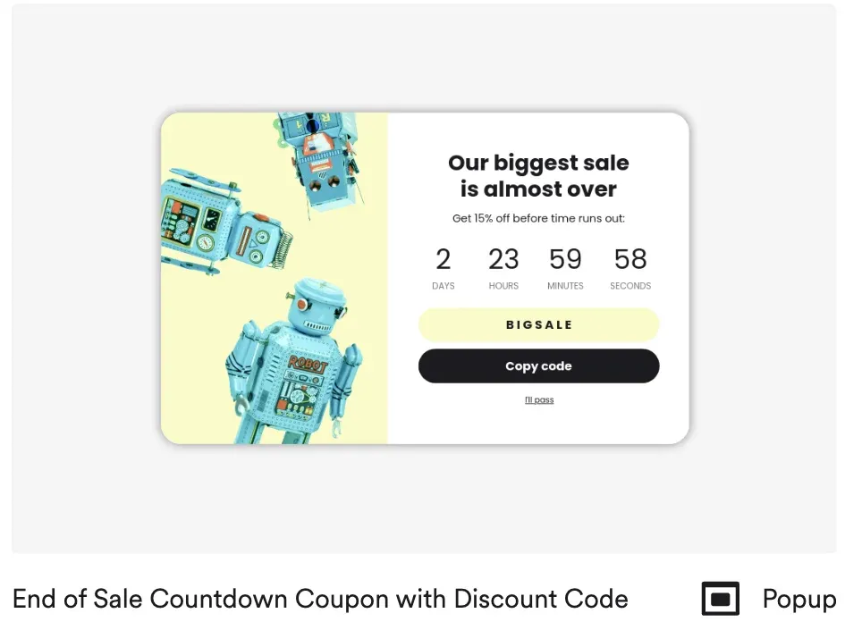 sale with countdown