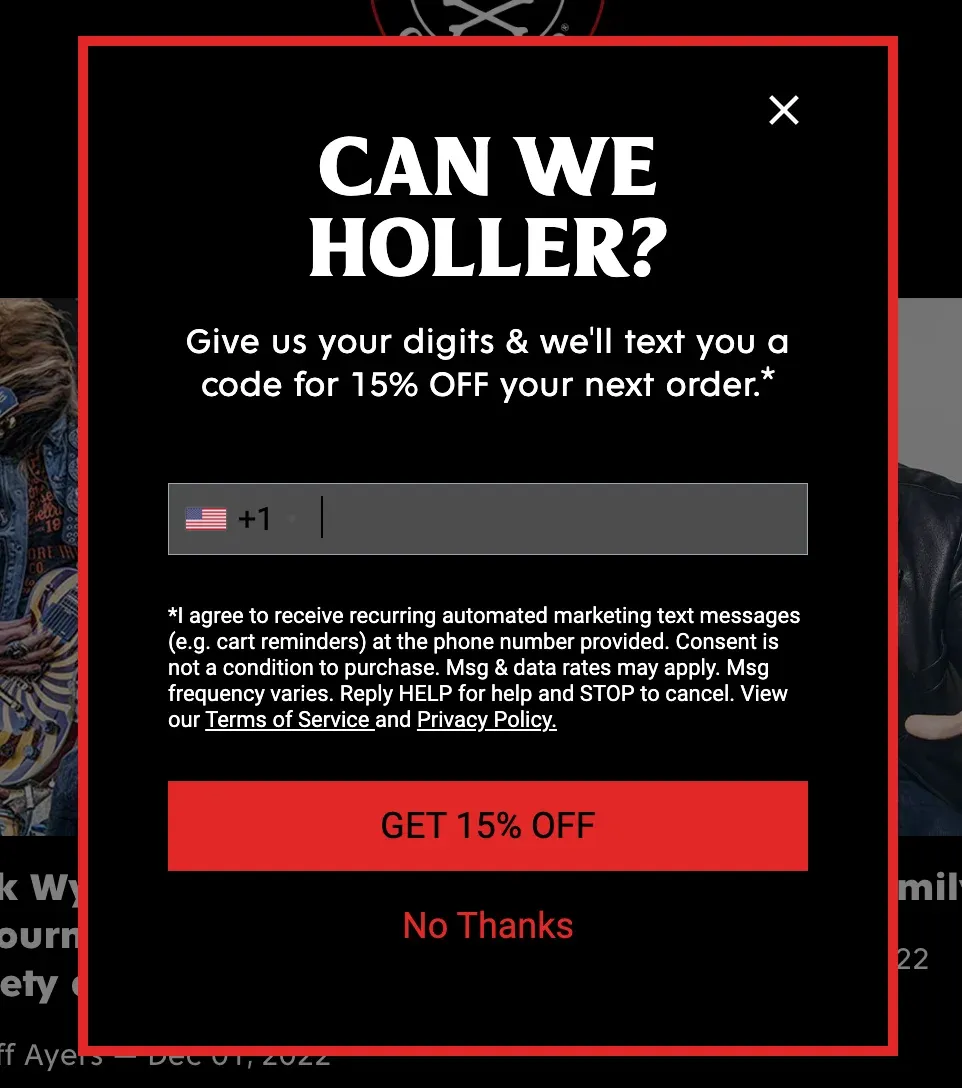 popup message example 7