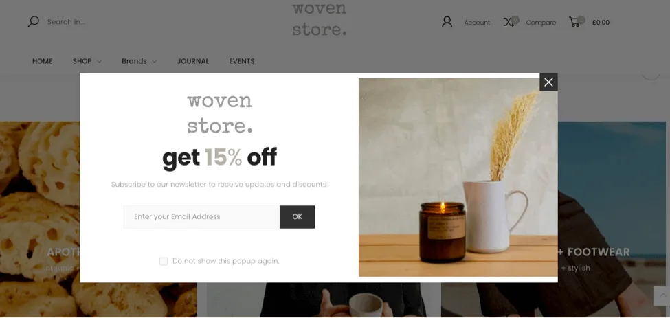 Woven Store popup