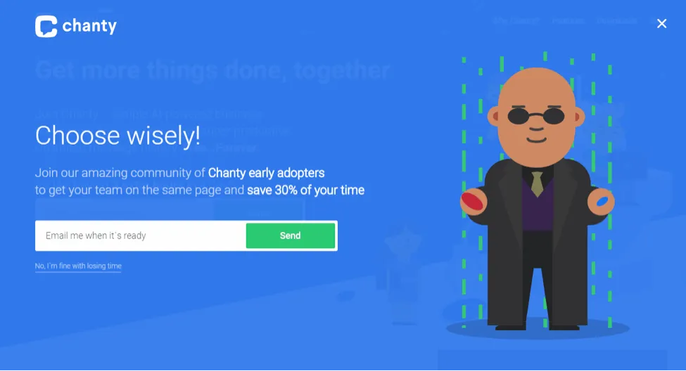 Chanty popup