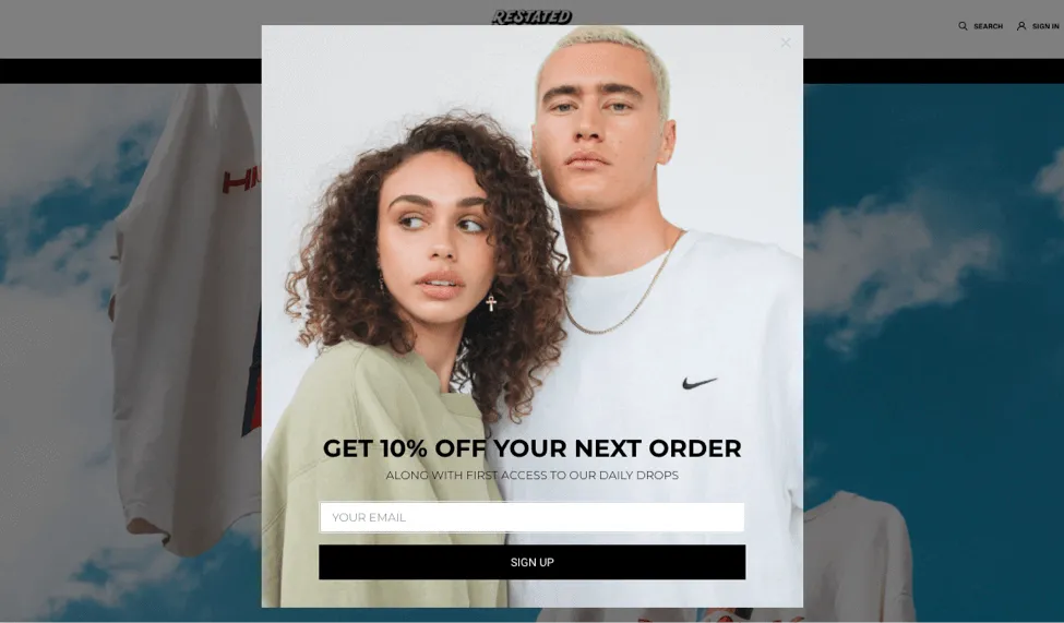 Restated Vintage popup