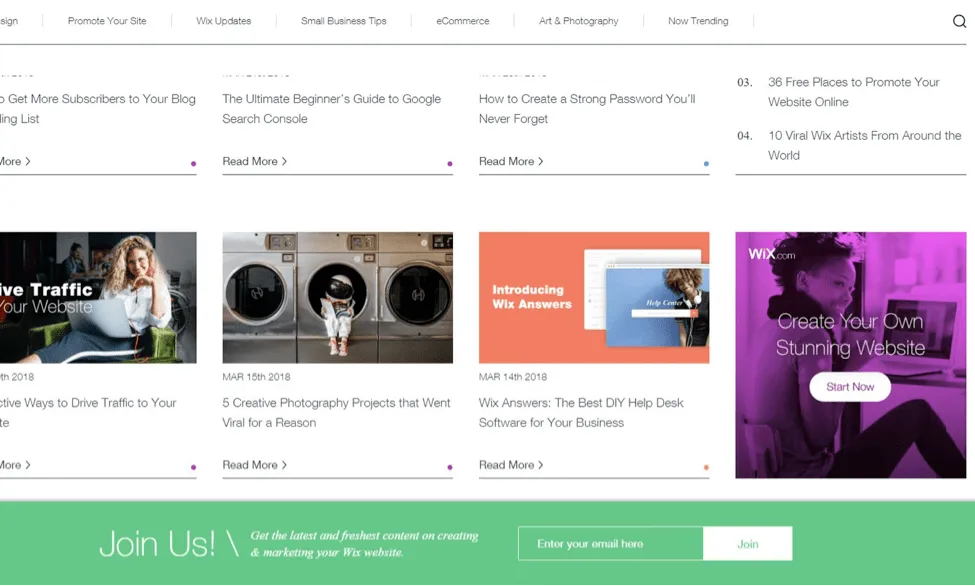 Wix popup email bar
