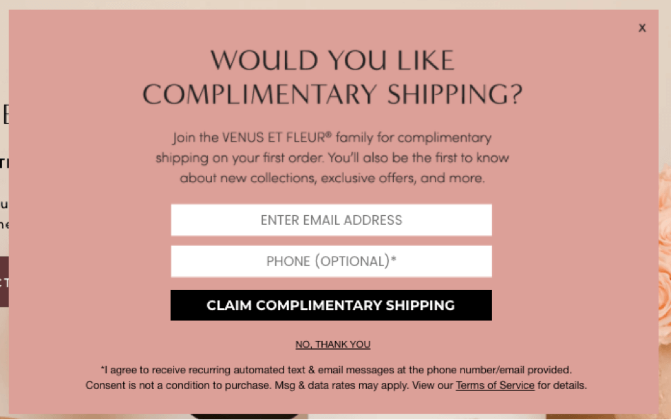 Venus Et Fleur popup example