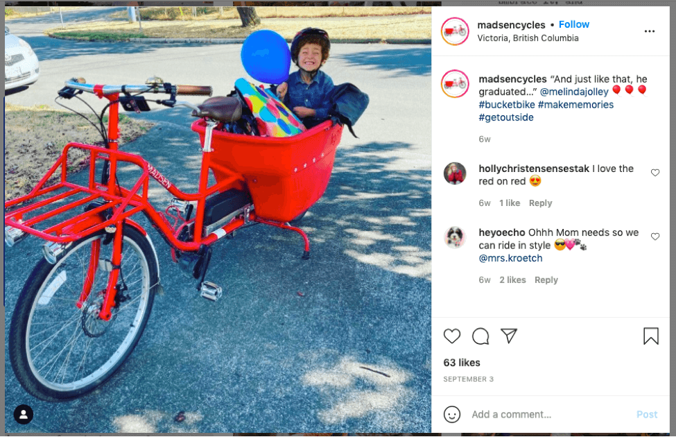 Madsen Cycles social post