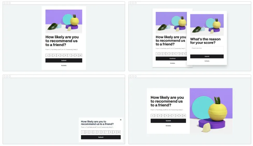 survey popups shopify templates