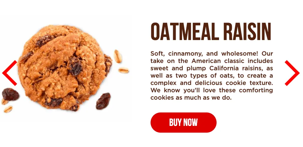 Matt's Cookies copywriting for online store