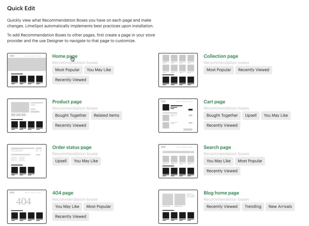 recommender boxes