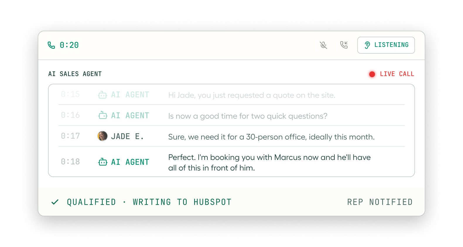 The AI sales agent that never lets a lead go cold