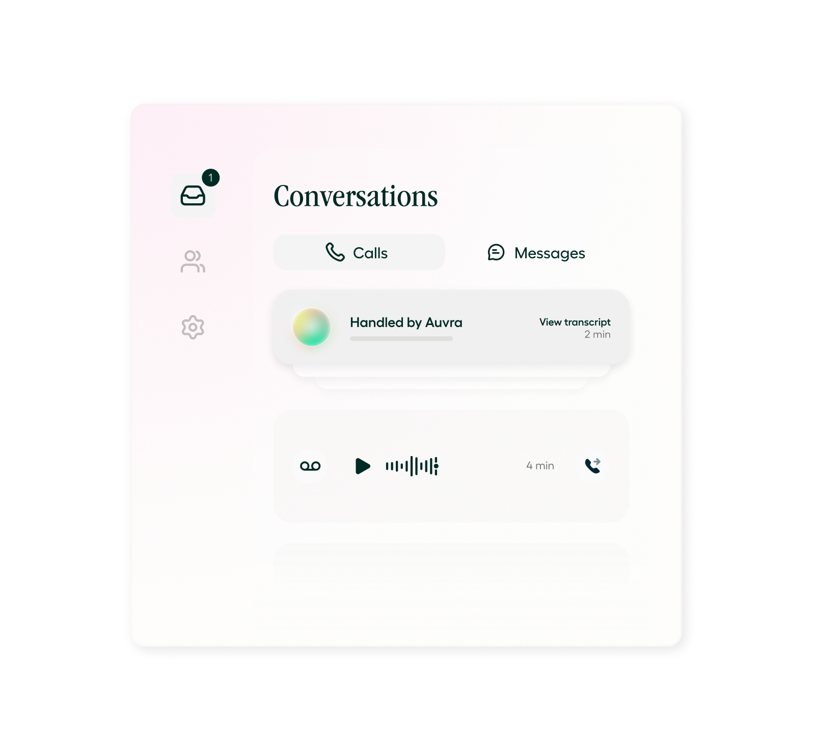 Conversations handled by Auvra