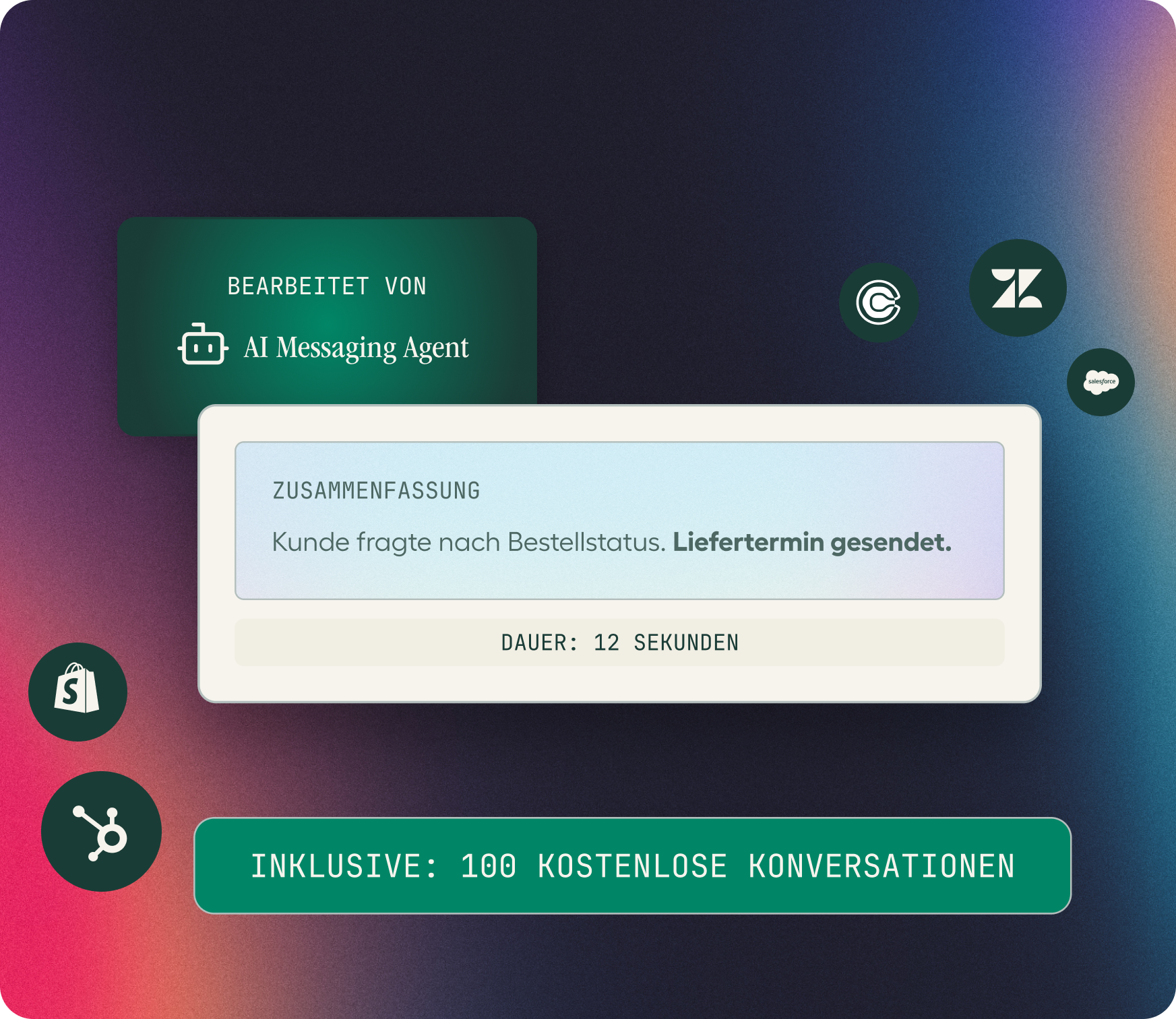 Eingehende Nachrichten sofort bearbeitet.