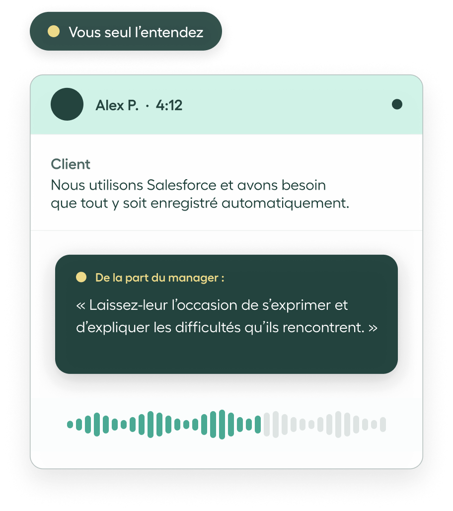 Écoute et coaching d'appel en direct dans Aircall