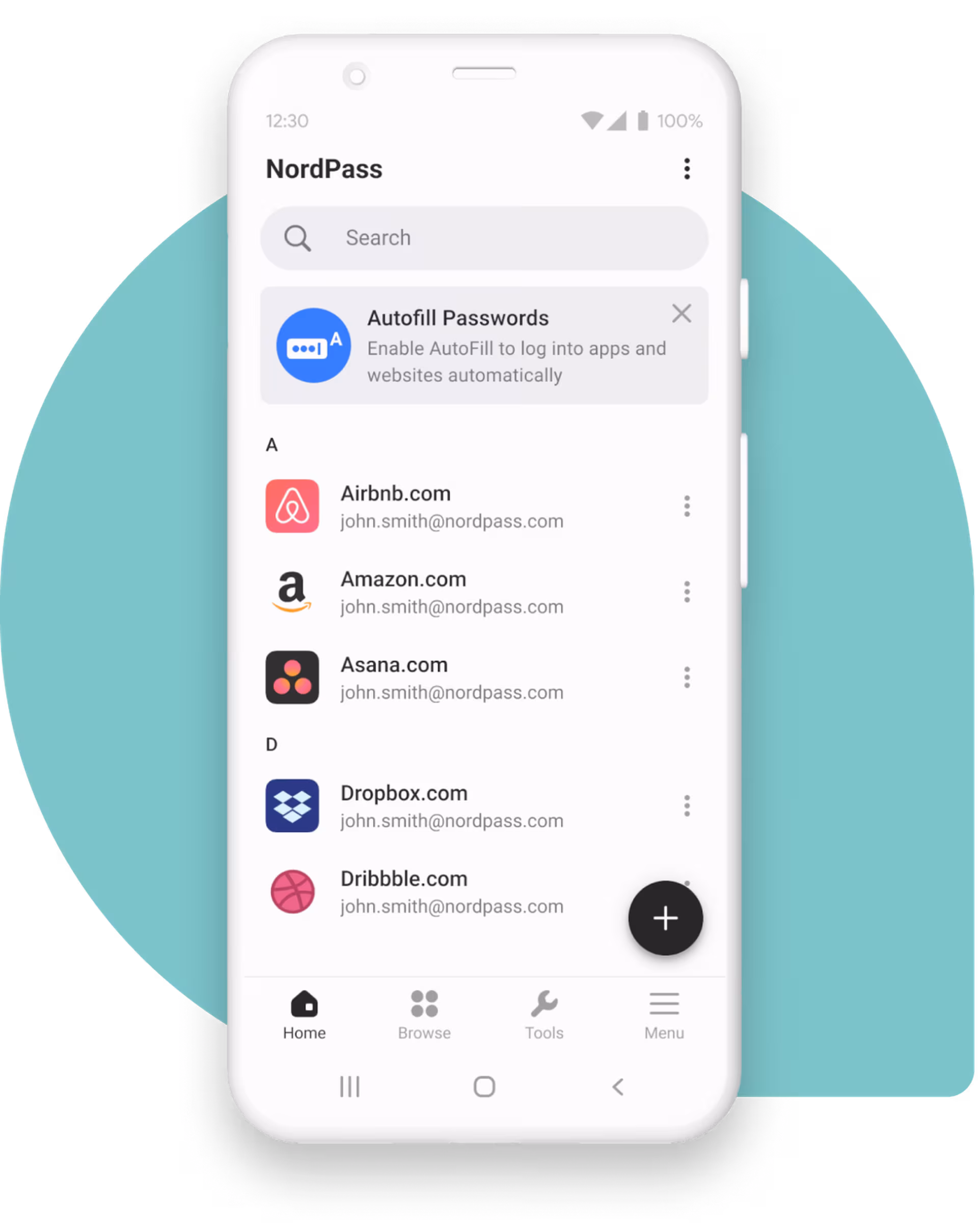 Nordpass app screenshot
