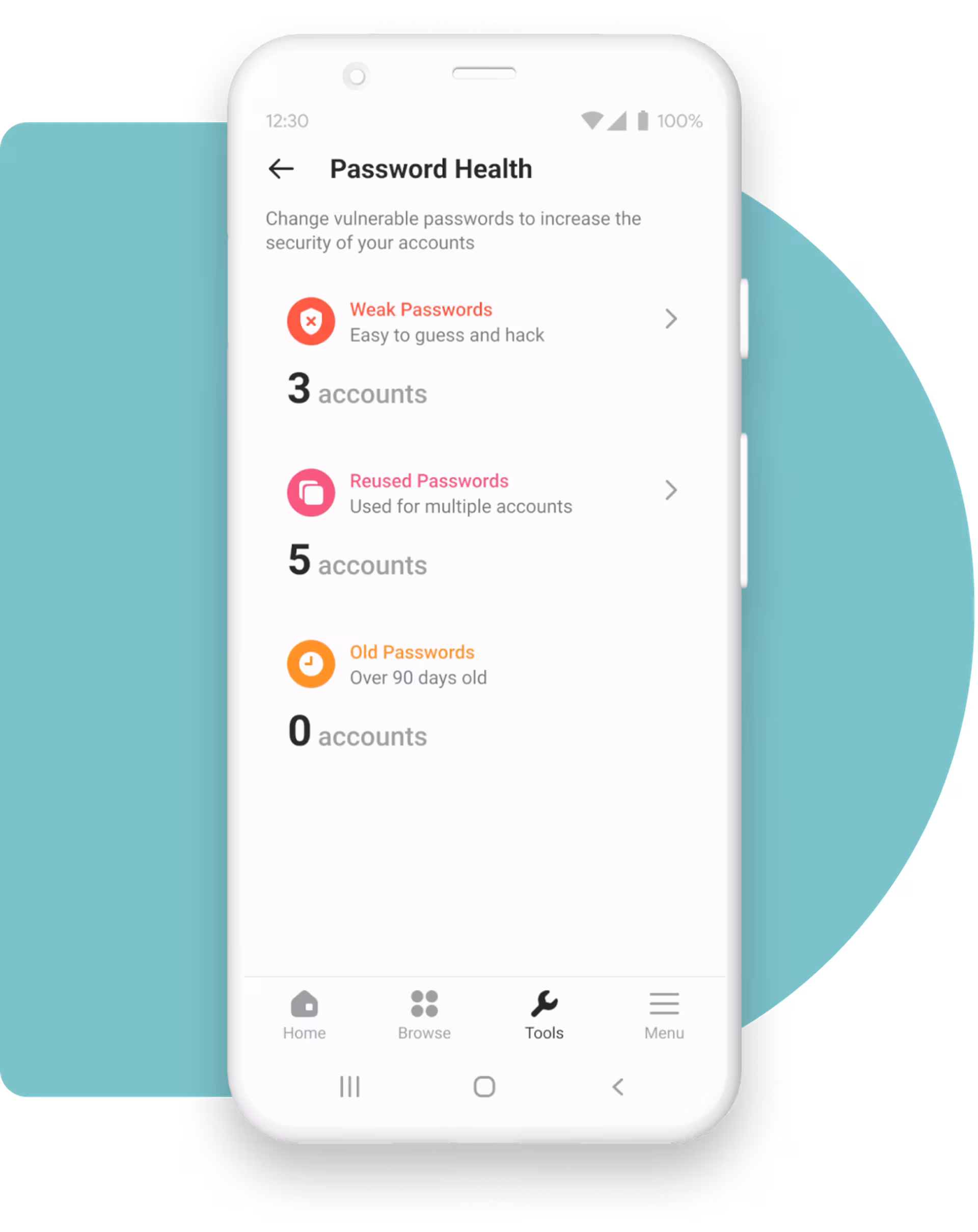 Nordpass passwords health tools