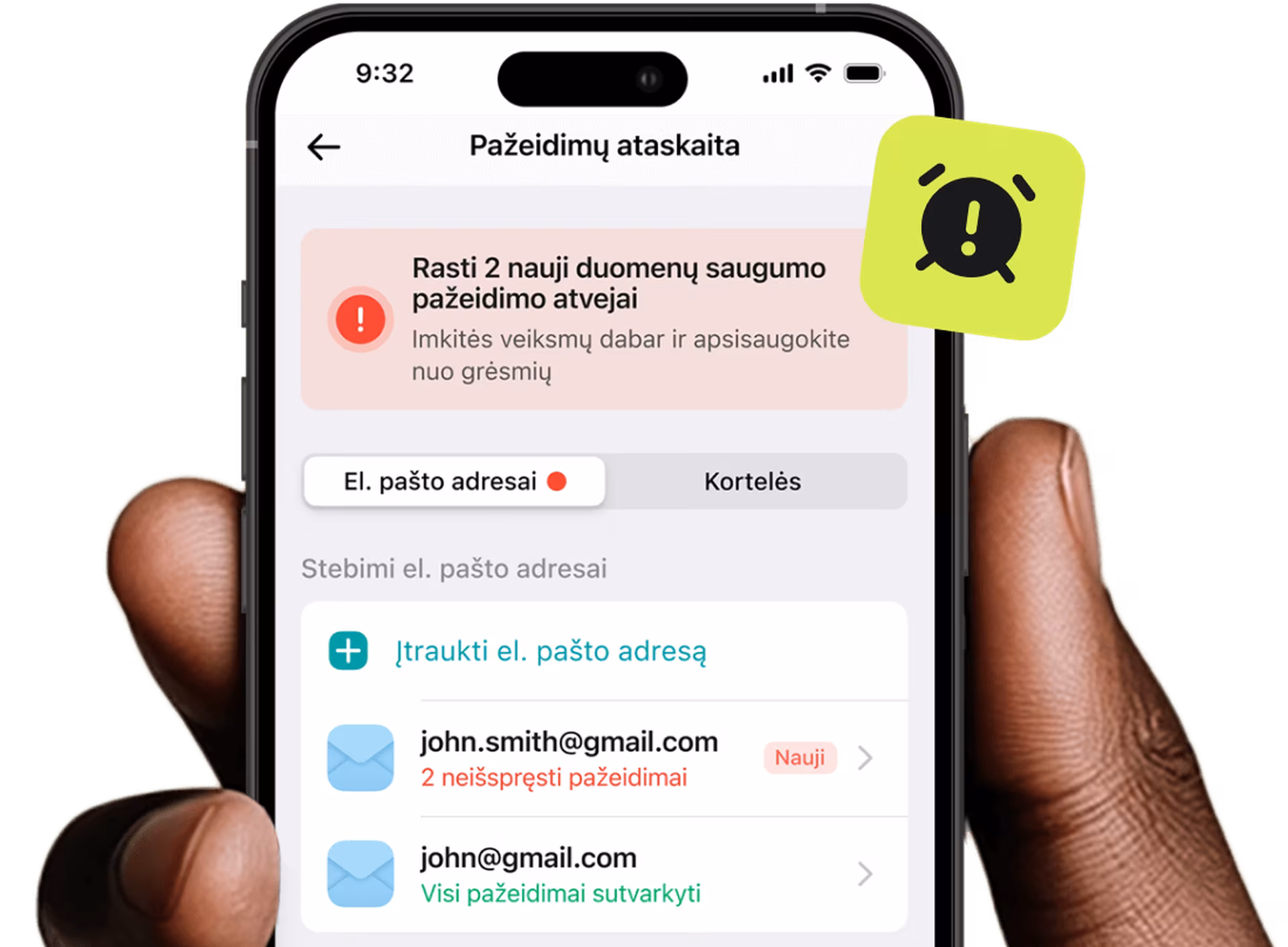 pažeidimų ataskaita