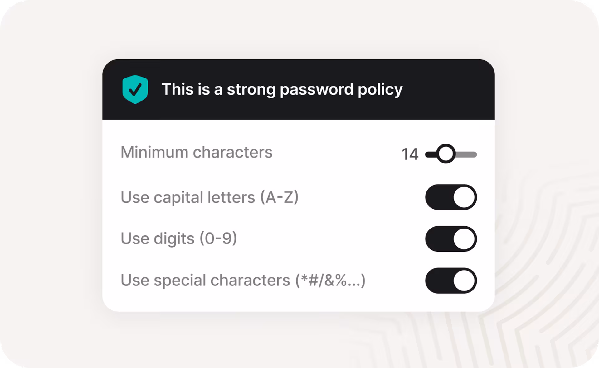 Password policy