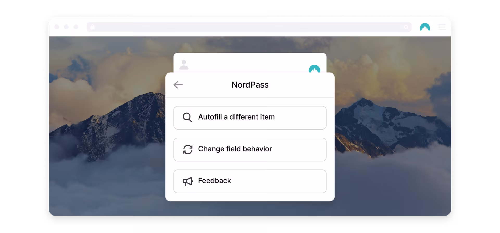 customizable autofill feature in Nordpass dashboard view