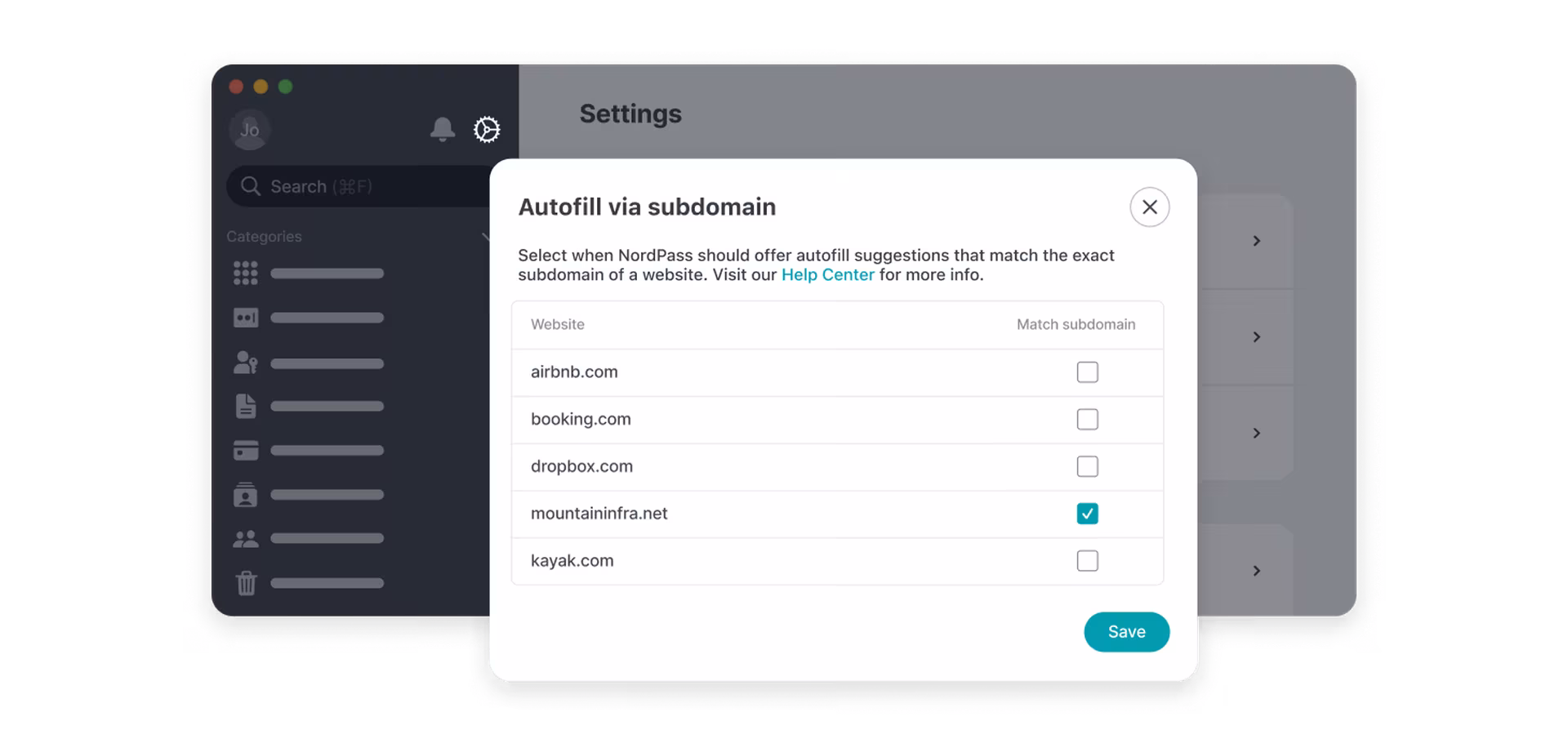 how to autofill via subdomain nordpass dashboard view