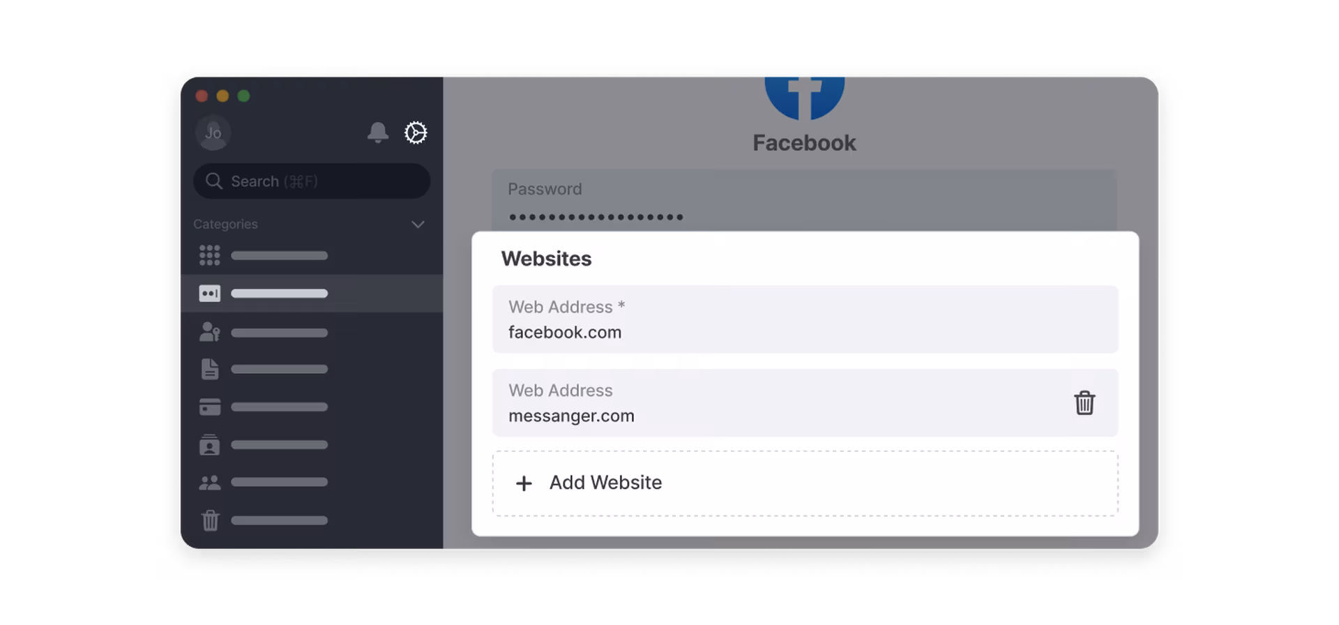 how to add asset with multiple urls nordpass dashboard view