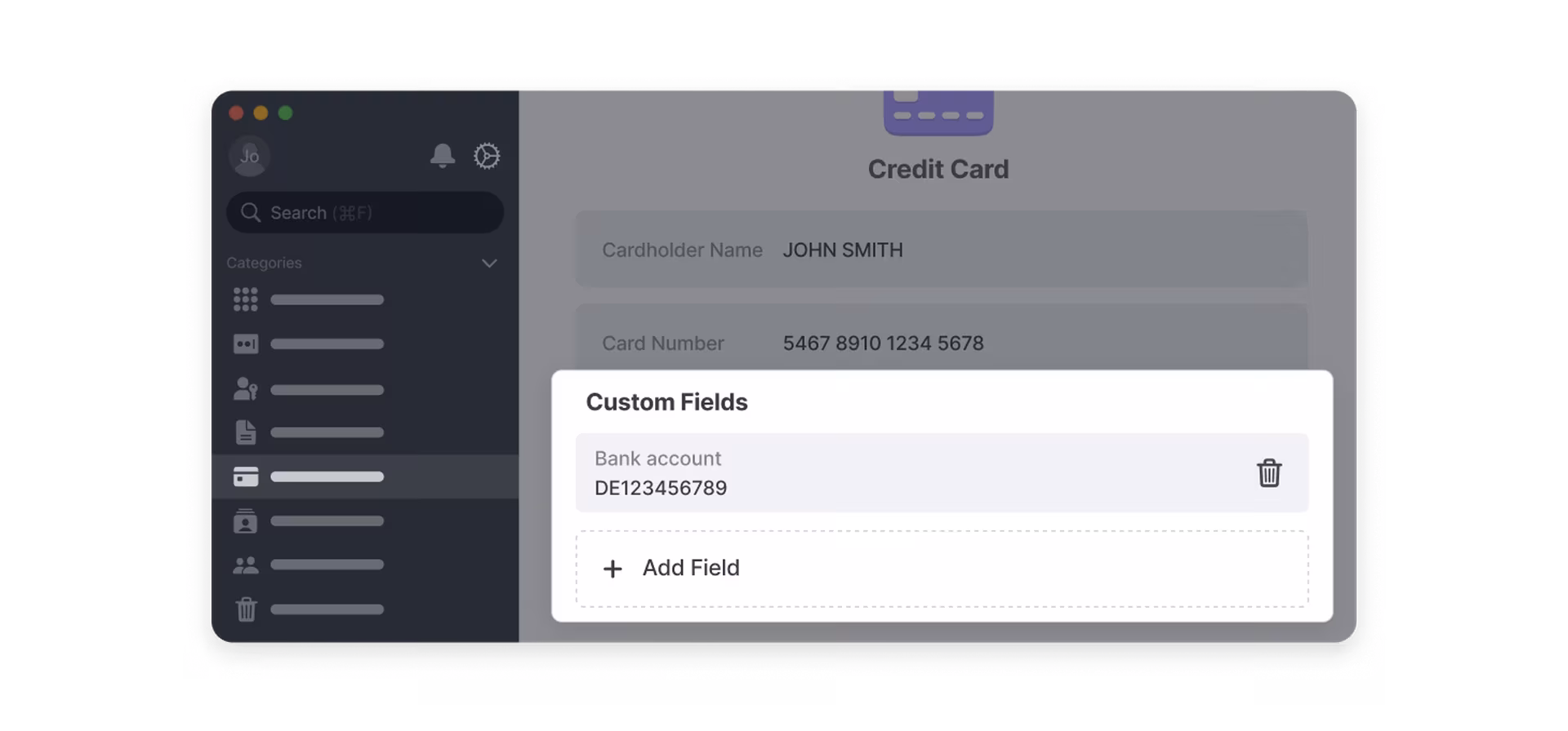 how to add custom fields Nordpass dashboard view