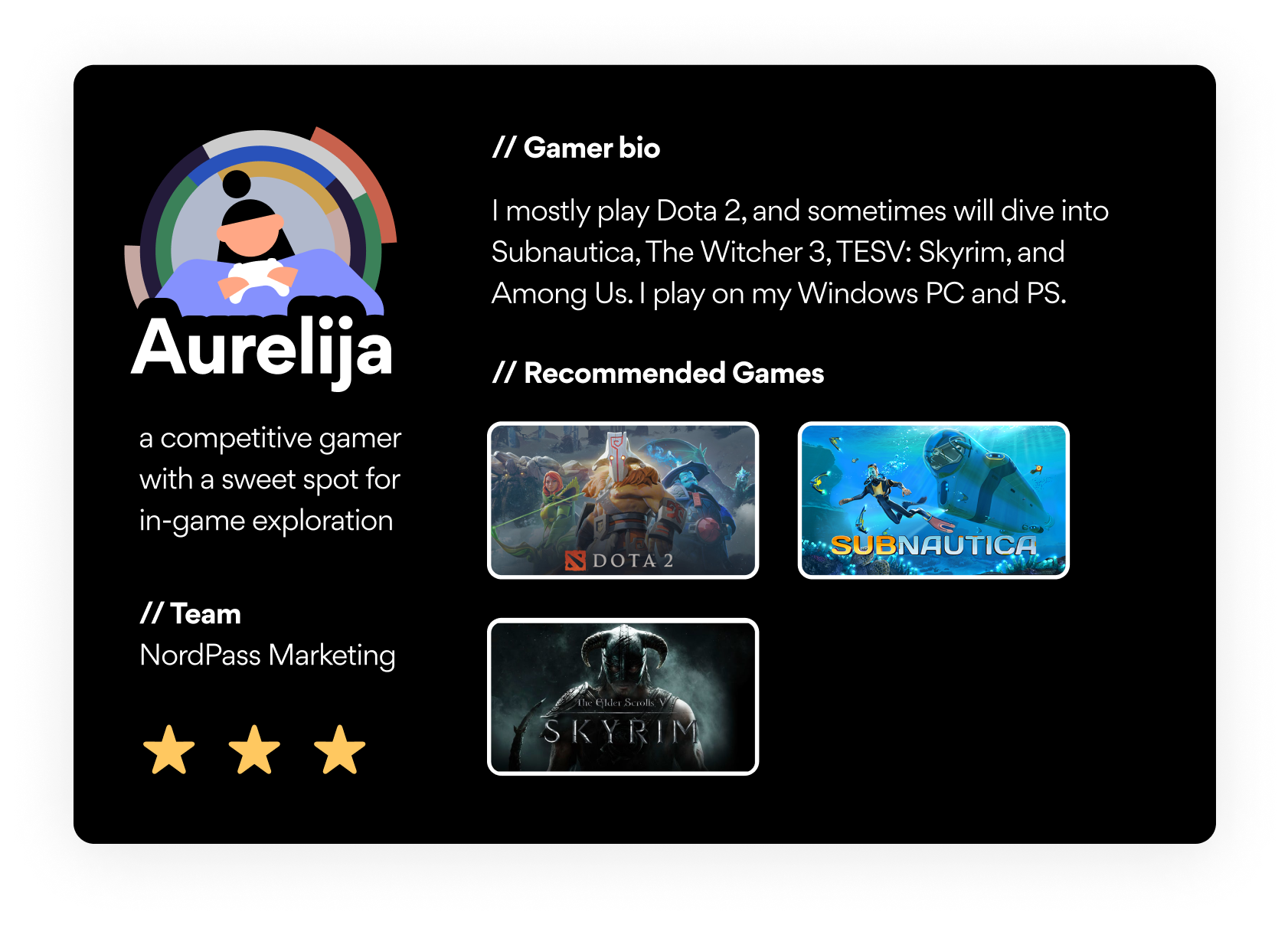 avatar card aurelija
