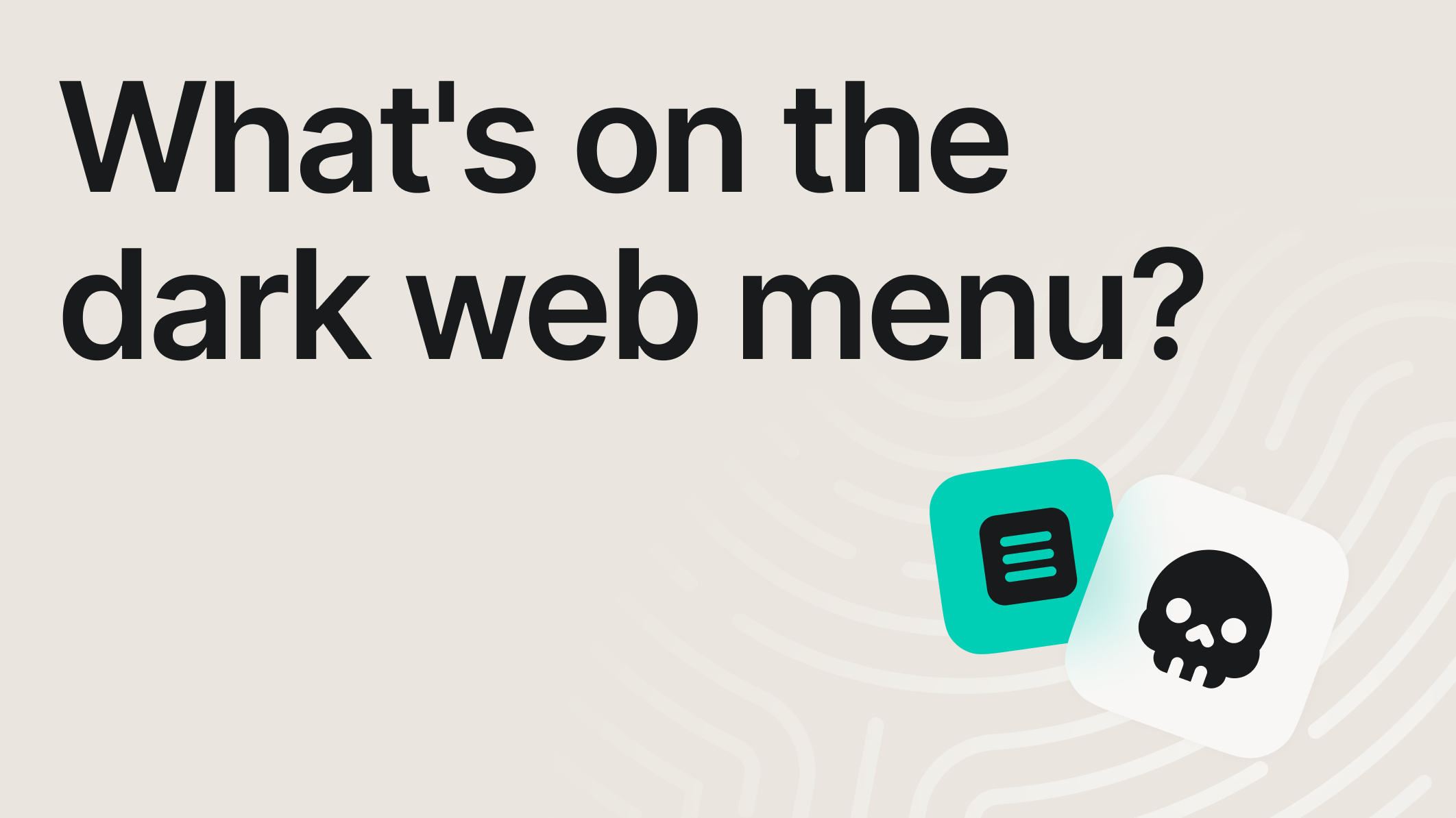 dark web menu