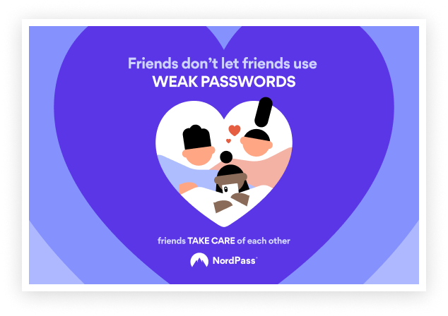 postcard for friends valentines day