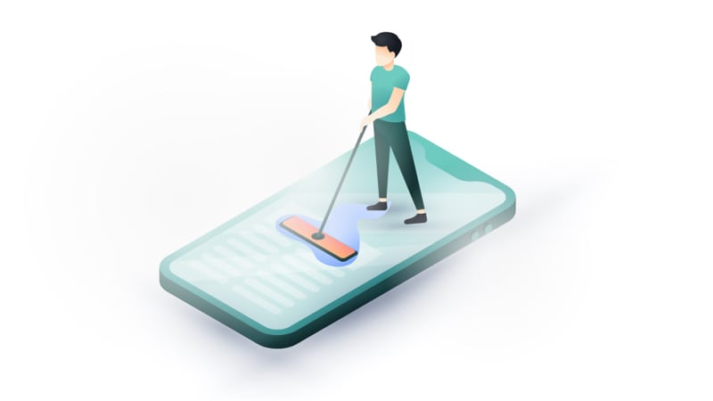 delete cache iPhone
