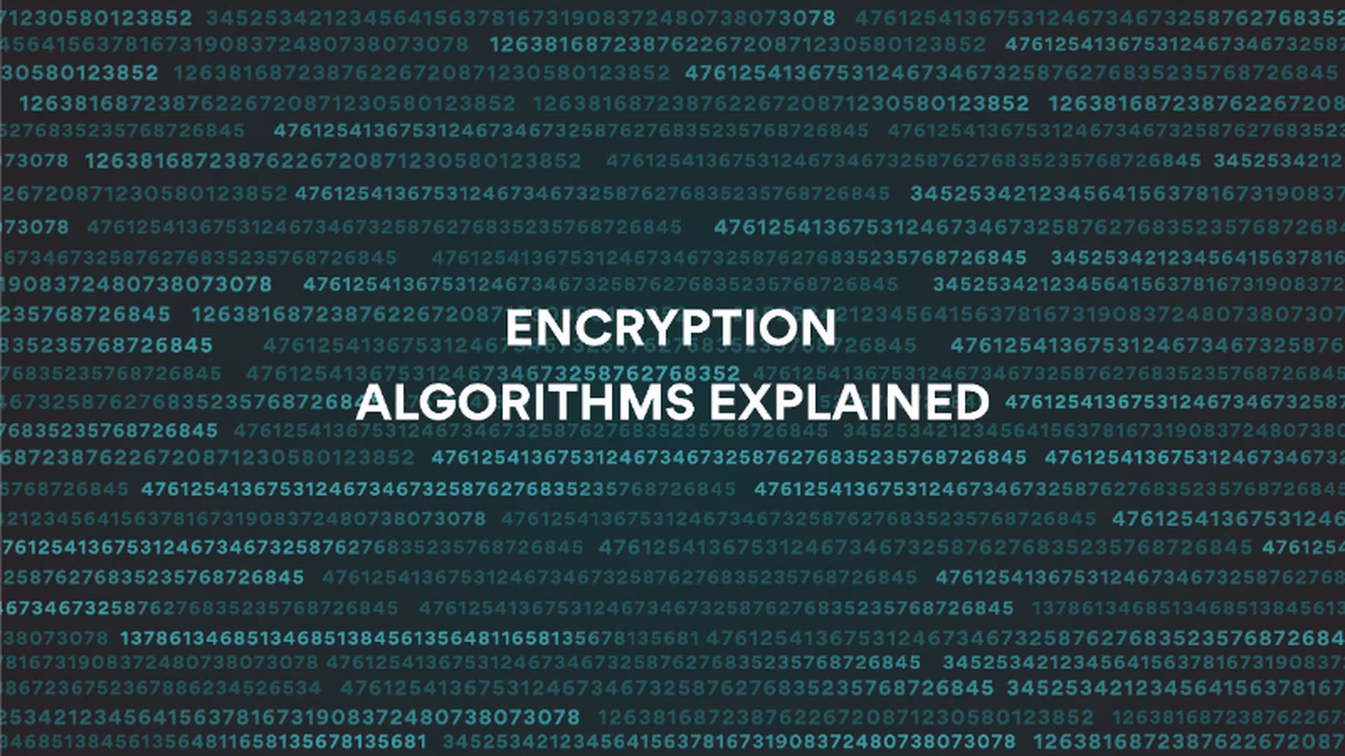 encryption algorithms explained