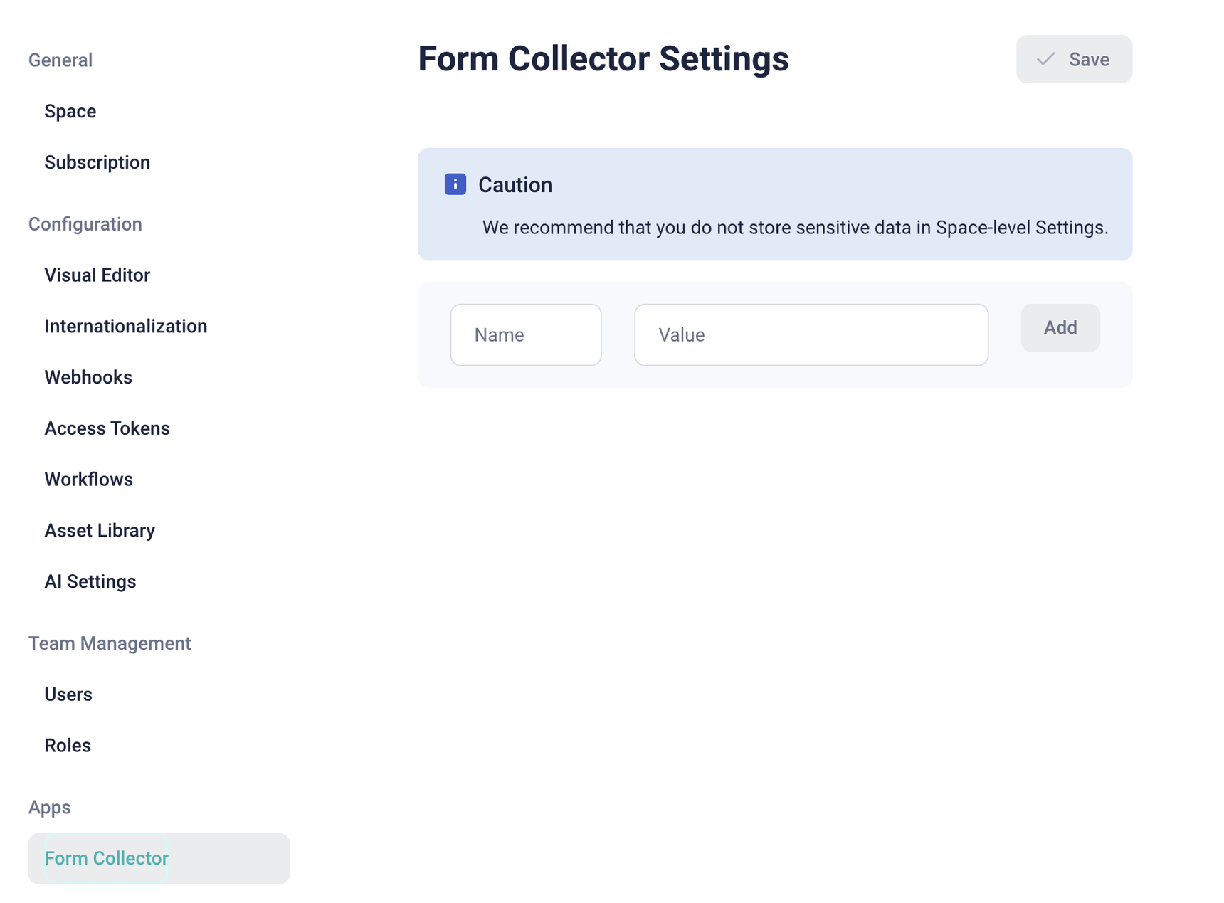 Storyblok plugin settings